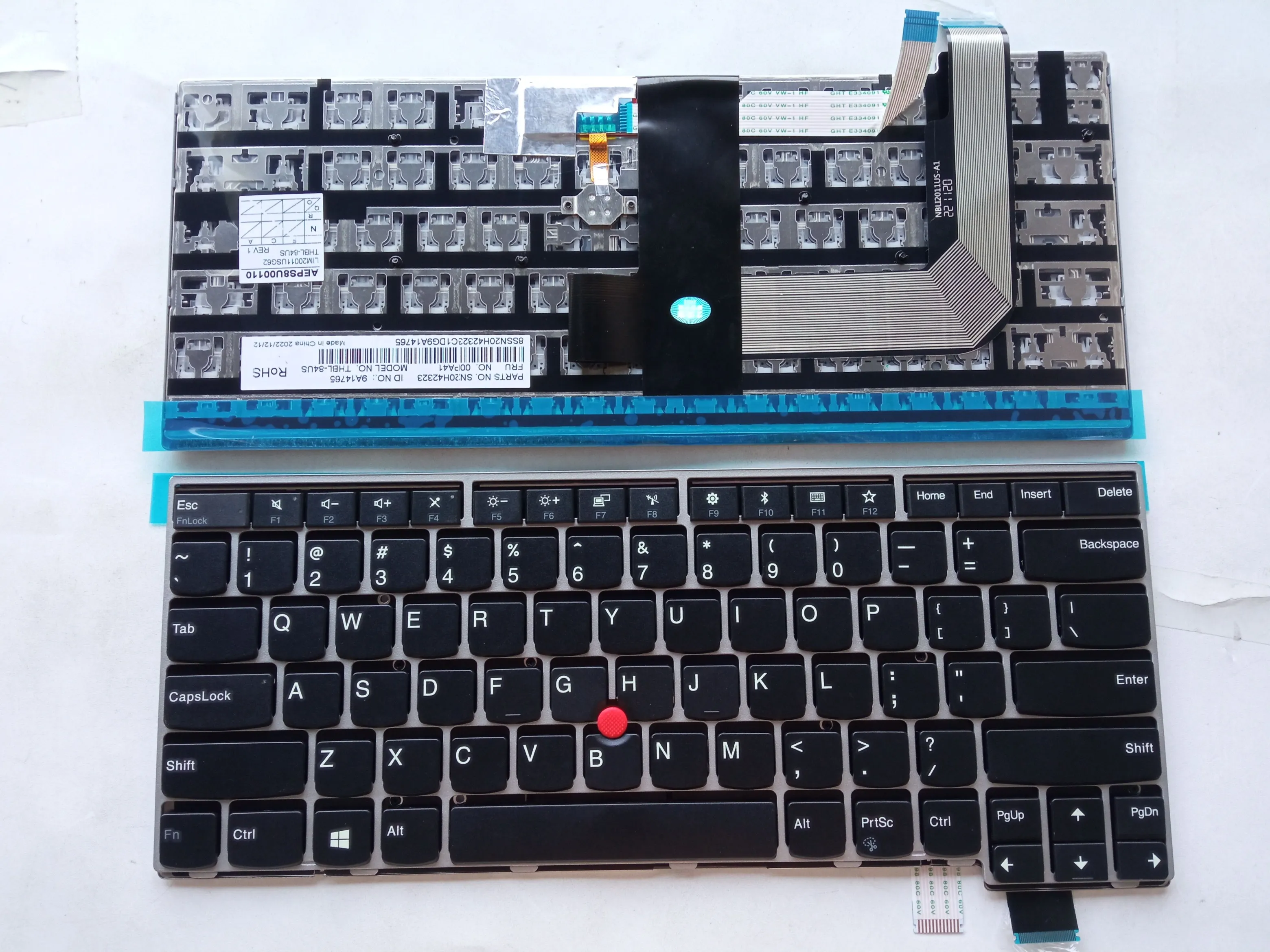 Picture of Laptop US keyboard forNew Replacement Keyboard Laptop For IBM T470S SILVER FRAME BLACK With Point (OEM) US US Layout
